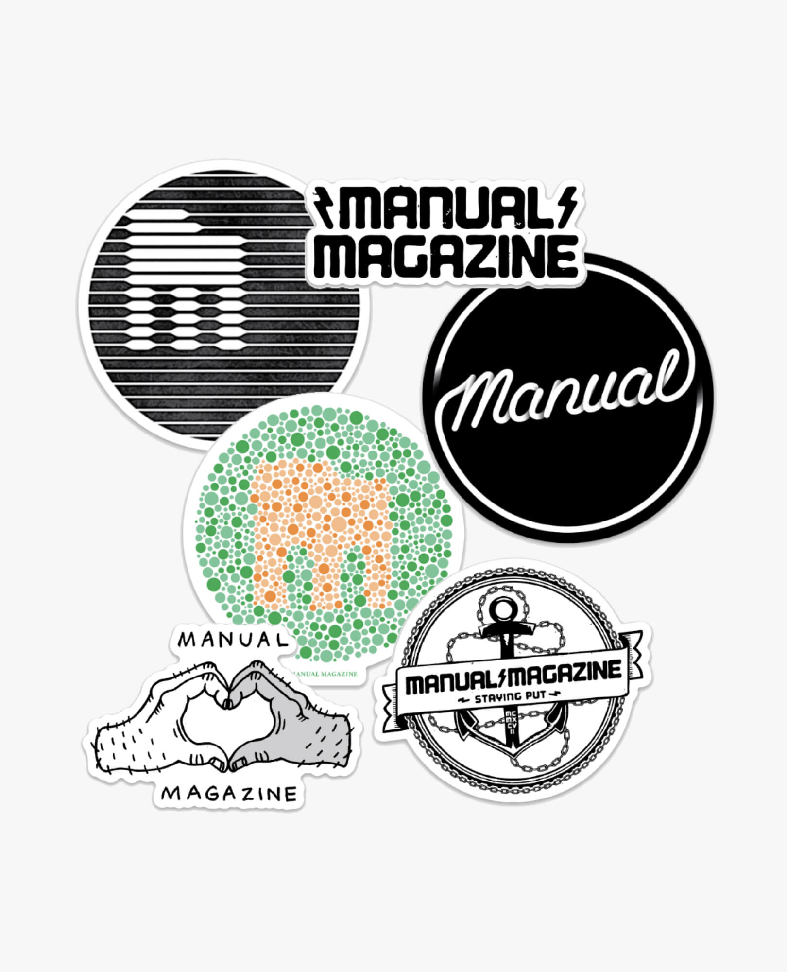 Manual Magazine Sticker Pack | 6 Pieces