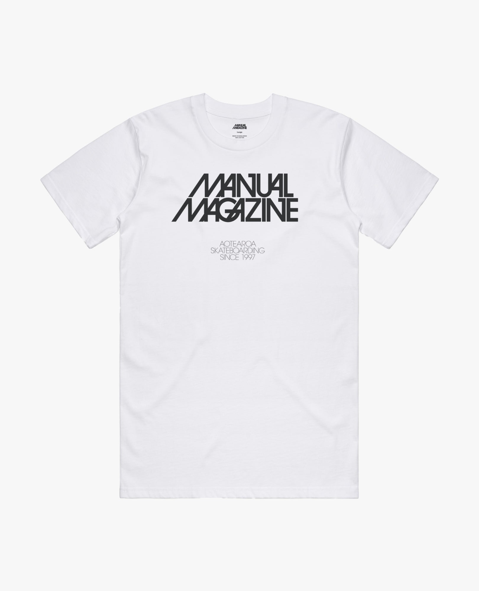 Manual, Aotearoa Avant Garde Logo, Classic T-shirt | White
